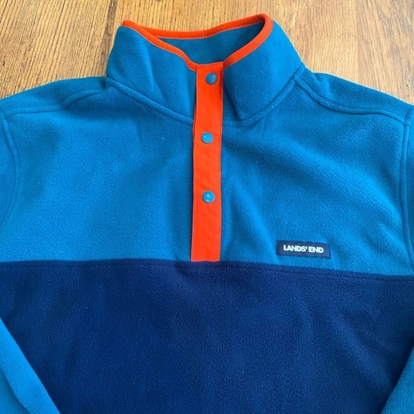 NWT Men’s Lands End Snap Neck Pull Over Size Large Sweatshirt - Picture 5 of 11